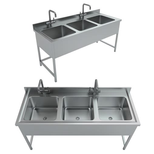 three sink unit manufacturer in india